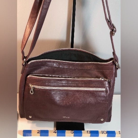 Relic Brown Leather Polka Dot XBody SS - Picture 1 of 15